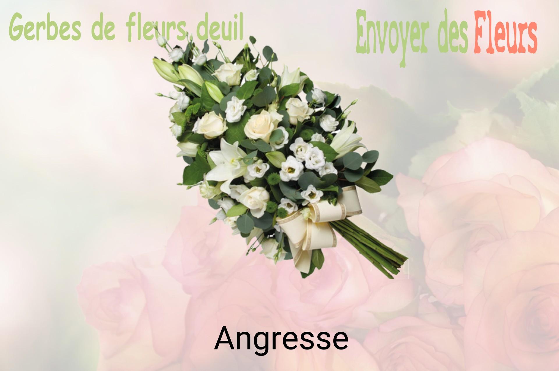 Gerbe de fleurs de deuil livrée à Angresse